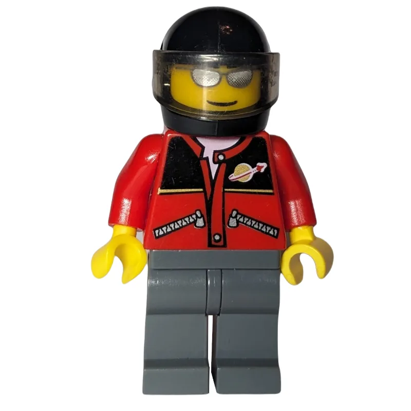 Man, Red Jacket with Classic Space Logo, Blac… — minifigurine LEGO | Brick Broker