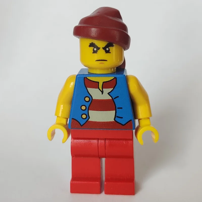 Pirate - Blue Vest, Red Legs, Dark Red Bandan… — minifigurine LEGO | Brick Broker
