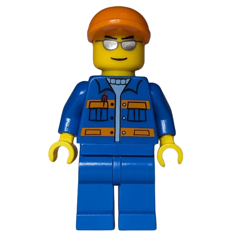 Ground Crew, Blue Jumpsuit with Orange Stripe… — minifigurine LEGO | Brick Broker
