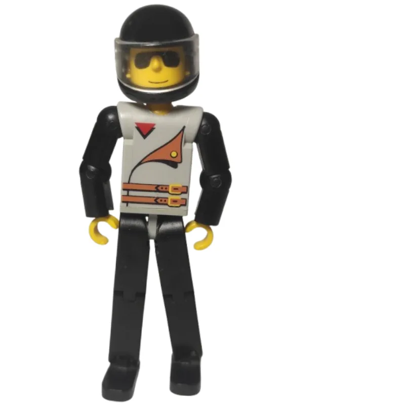 Technic Figure Black Legs, Light Gray Top wit… — minifigurine LEGO | Brick Broker