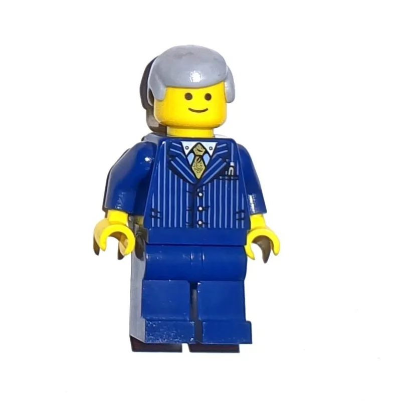 Dark Blue Torso, Suit, Dark Blue Legs, Light… — minifigurine LEGO | Brick Broker