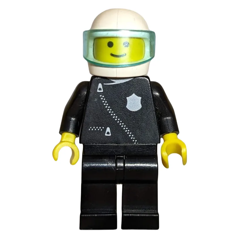 Policeman, Black Jacket with Zipper and Badge… — minifigurine LEGO | Brick Broker