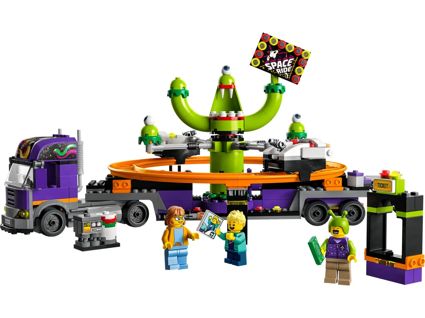 LEGO 60313 Camion d'attraction manège spatial - prix | Brick Broker