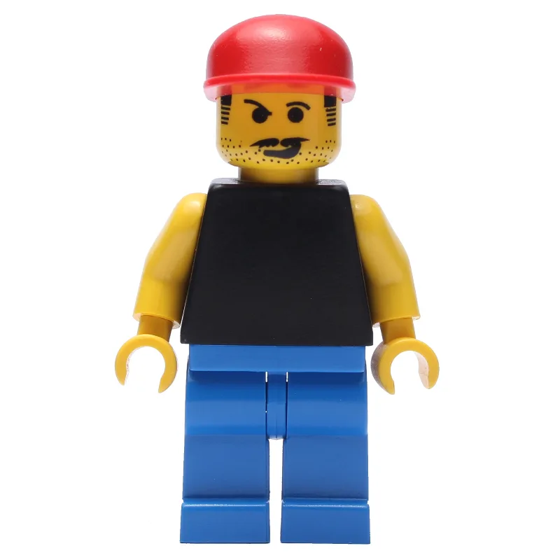 Man - Black Torso, Blue Legs, Red Cap — dans quels sets LEGO ? (fig-007132) | Brick Broker