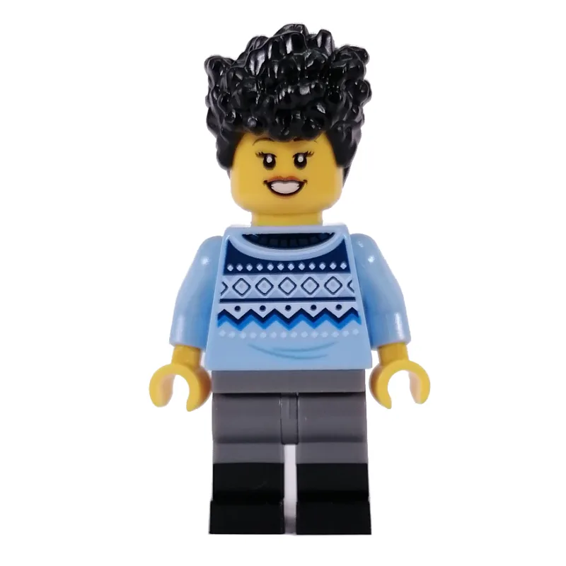 Bright Light Blue Torso, Dark Bluish Grey/Bla… — minifigurine LEGO | Brick Broker