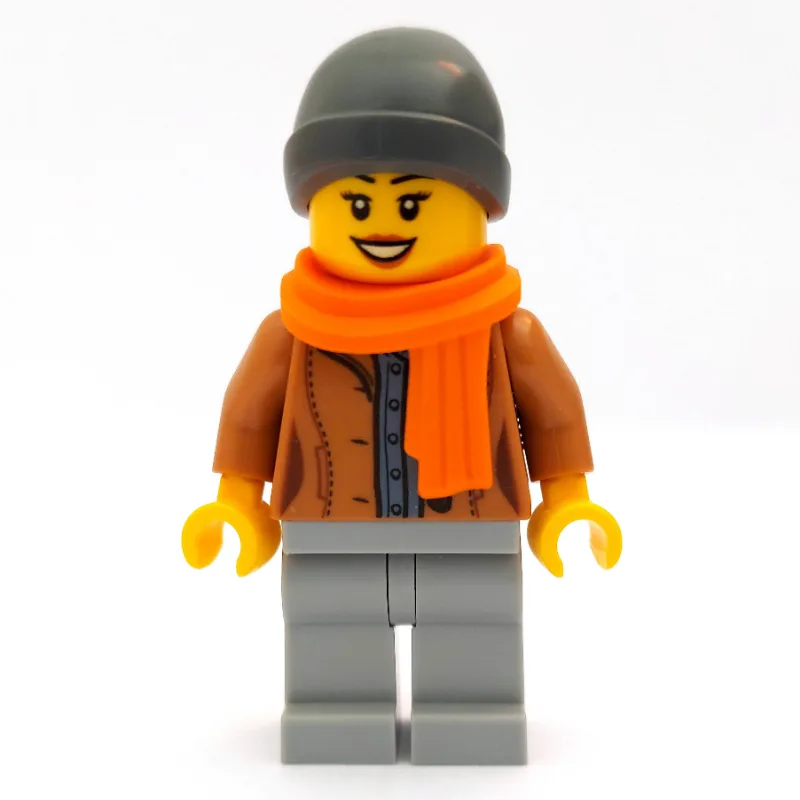Woman, Open Medium Nougat Jacket, Light Bluis… — minifigurine LEGO | Brick Broker