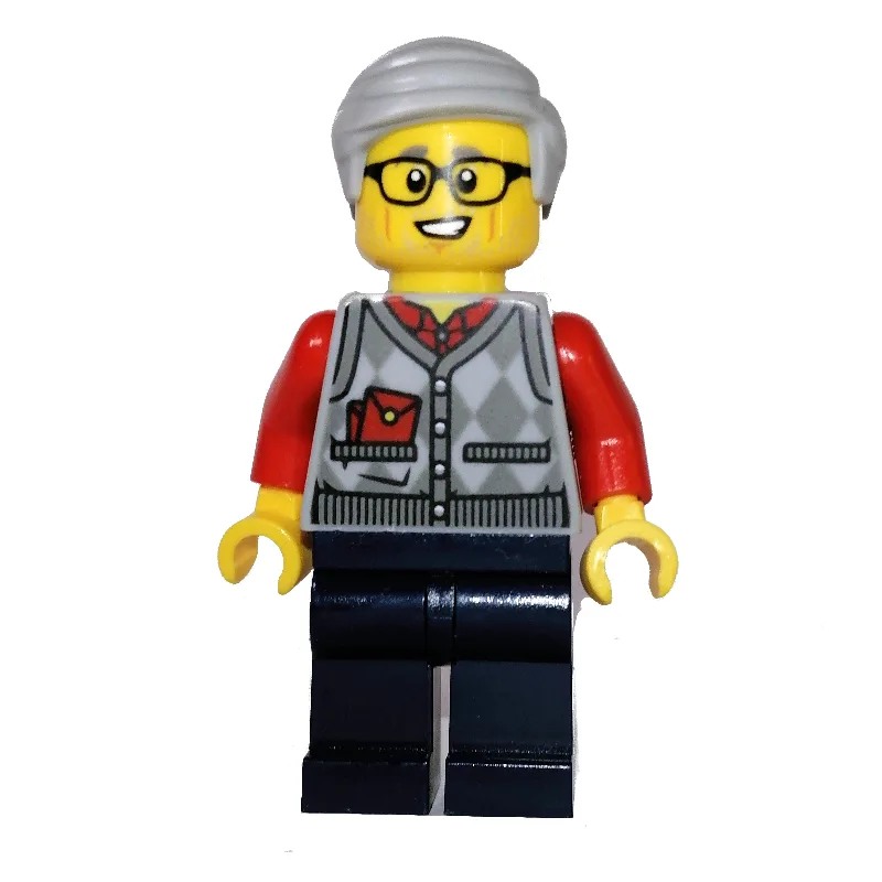 Light Bluish Grey Torso, Dark Blue Legs, Ligh… — minifigurine LEGO | Brick Broker