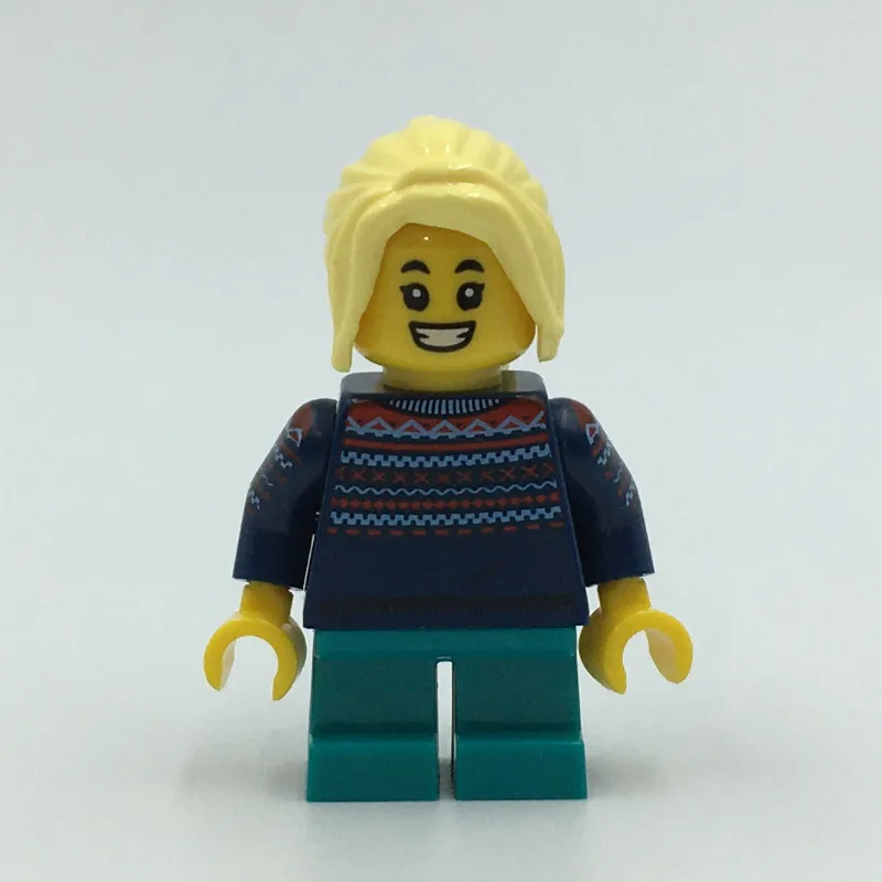 Kid - Dark Blue Torso, Dark Turquoise Legs, B… — minifigurine LEGO | Brick Broker