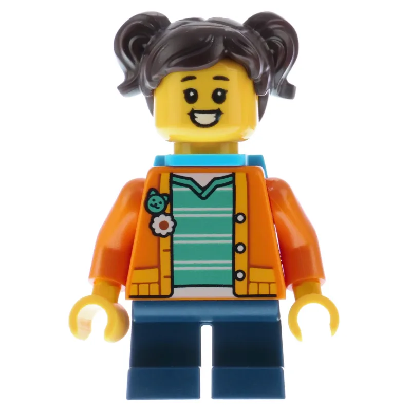 Madison - Orange Jacket, Dark Azure Backpack — minifigurine LEGO | Brick Broker