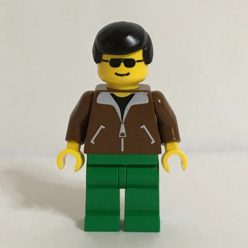 Man - Brown Jacket, Green Legs — dans quels sets LEGO ? (fig-007173) | Brick Broker