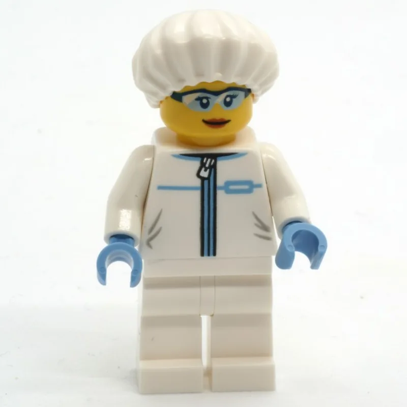 Forensic Detective, White LAb Suit, White Cap — minifigurine LEGO | Brick Broker