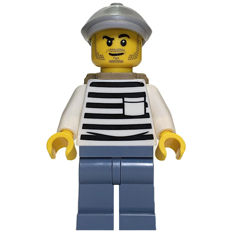 Criminal, White Torso, Sand Blue Legs, Light… — minifigurine LEGO | Brick Broker