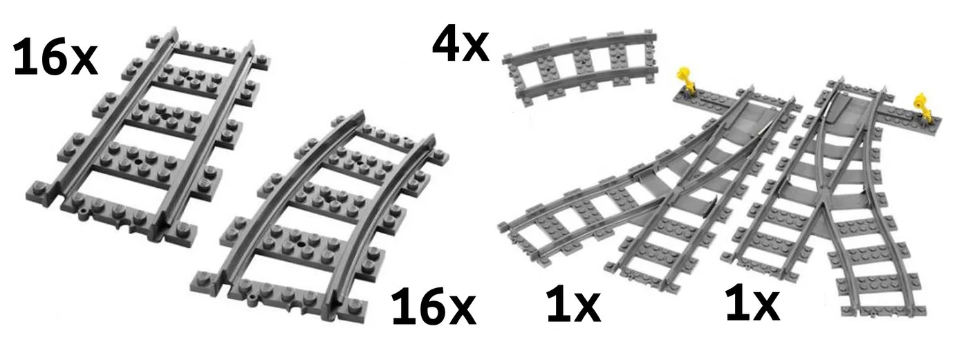 LEGO Circuit ovale pour trains télécommandés (K7895-1) - prix | Brick Broker