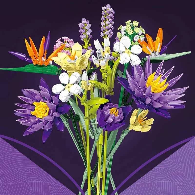 JIESTAR Bouquet de fleurs tropicales (JS-JJ9046) - prix | Brick Broker