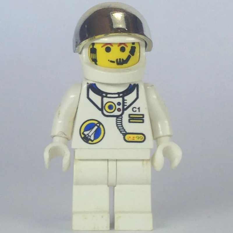 Astronaut, White, White Hips, Helmet with Lar… — minifigurine LEGO | Brick Broker