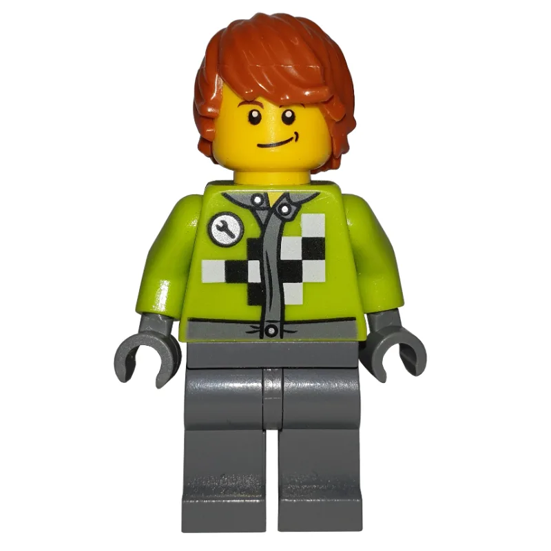 Lime Torso, Dark Bluish Grey Legs, Dark Orang… — minifigurine LEGO | Brick Broker
