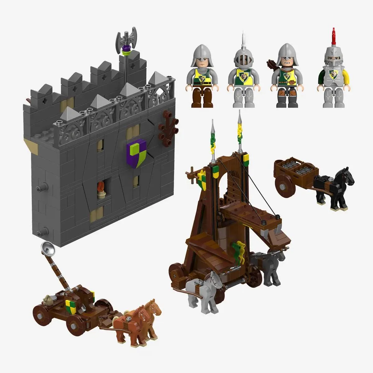 BlueBrixx Château de Bear Rock - Machines de siège (BB-108940) - prix | Brick Broker