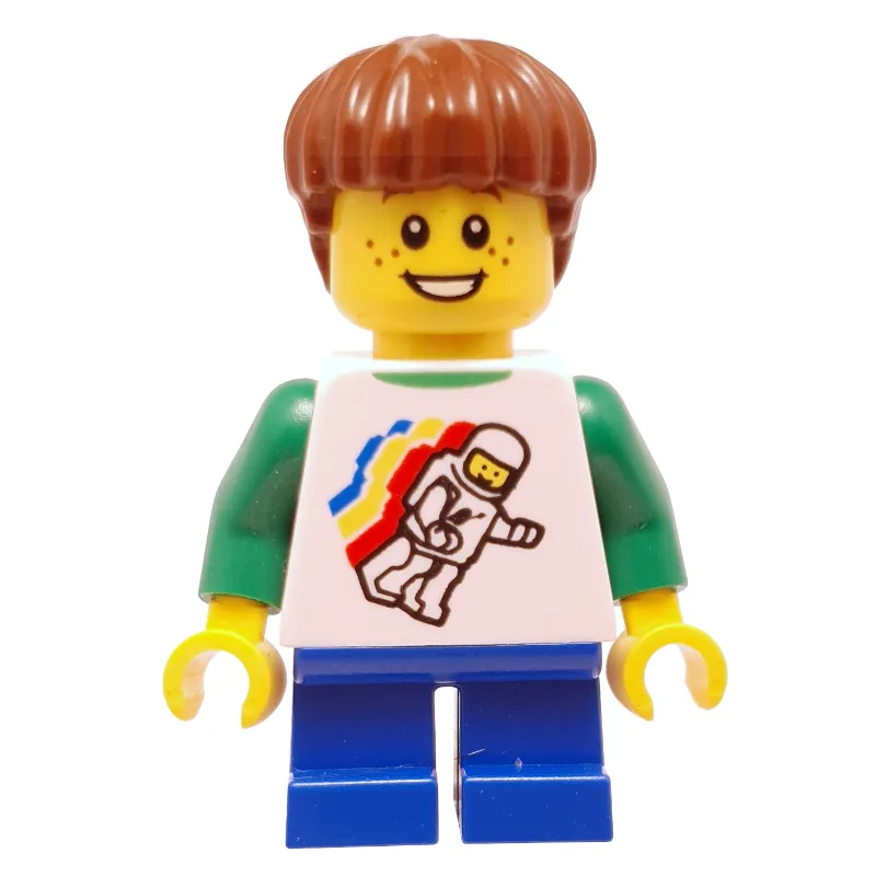 Boy, Floating Classic Spaceman on Shirt, Shor… — minifigurine LEGO | Brick Broker