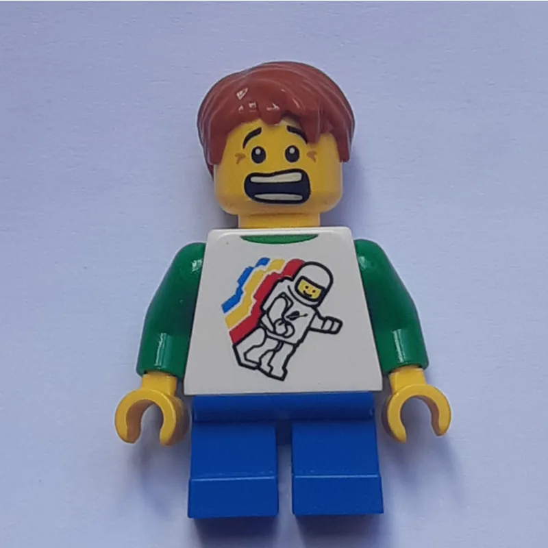 Boy, Floating Classic Spaceman on Shirt, Shor… — minifigurine LEGO | Brick Broker