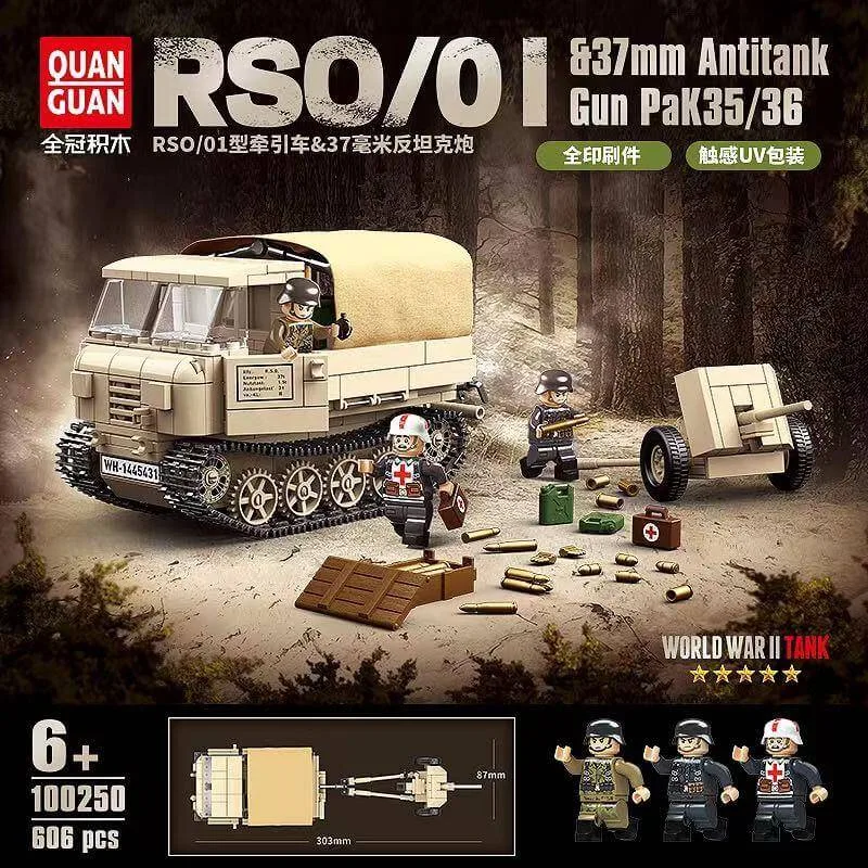 Quanguan Tracteur RSO/01 et canon anti-char de 37 mm (QUANGUAN-100250) - prix | Brick Broker