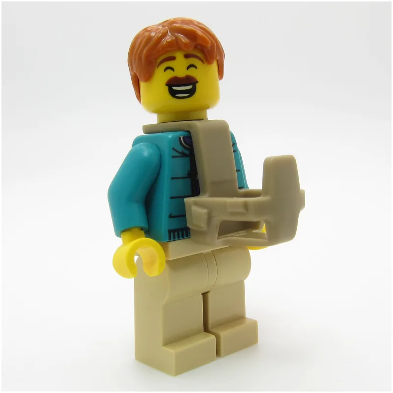 Camper, Dark Turquoise Torso, Tan Legs, Baby… — minifigurine LEGO | Brick Broker