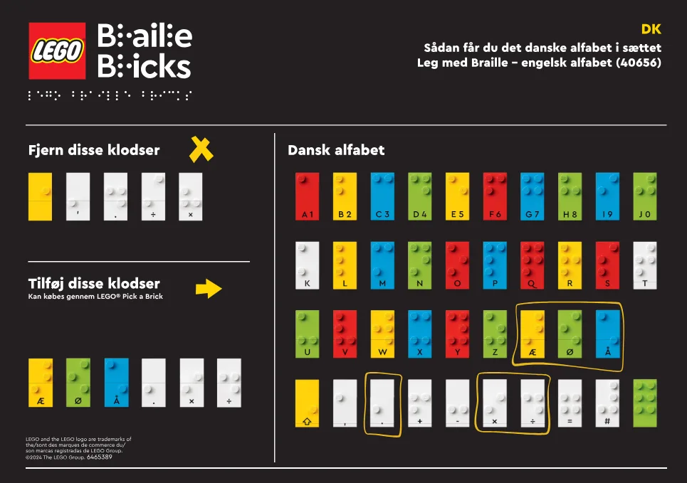 LEGO Braille - Alphabet danois (EG00135-1) - prix | Brick Broker