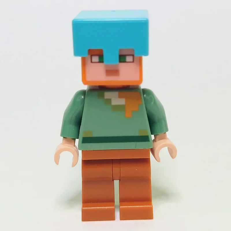 Alex in Medium Azure Helmet and Dark Orange L… — minifigurine LEGO | Brick Broker