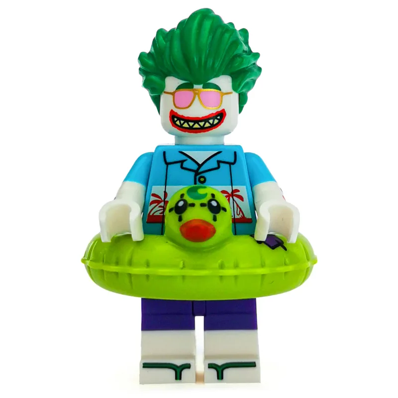 The Joker in Medium Azure Shirt and Duck Floa… — minifigurine LEGO | Brick Broker