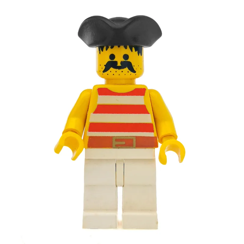 Pirate - Red Stripes, White Legs, Black Trico… — minifigurine LEGO | Brick Broker
