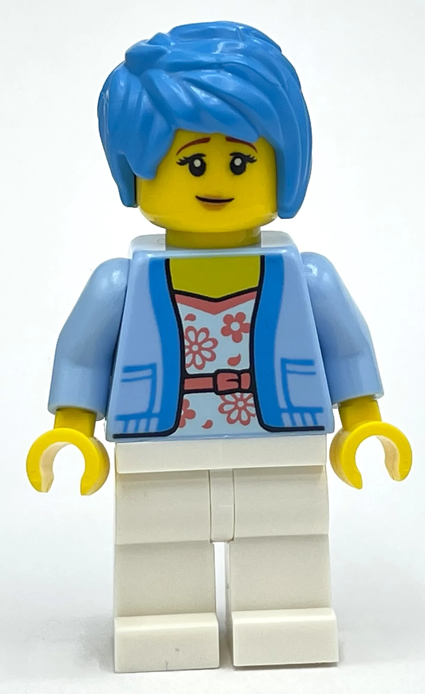 Bright Light Blue Torso, White Legs, Dark Azu… — minifigurine LEGO | Brick Broker