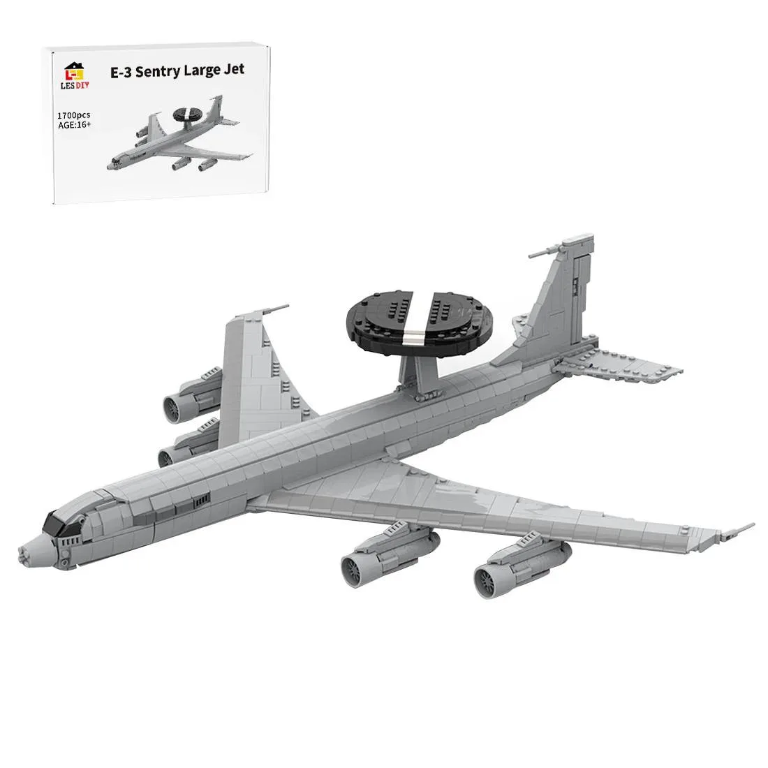 LesDiy Grand Avion Militaire de Guet Avancé E-3 Sentry au 1/80 (LESDIY-3444657) - prix | Brick Broker