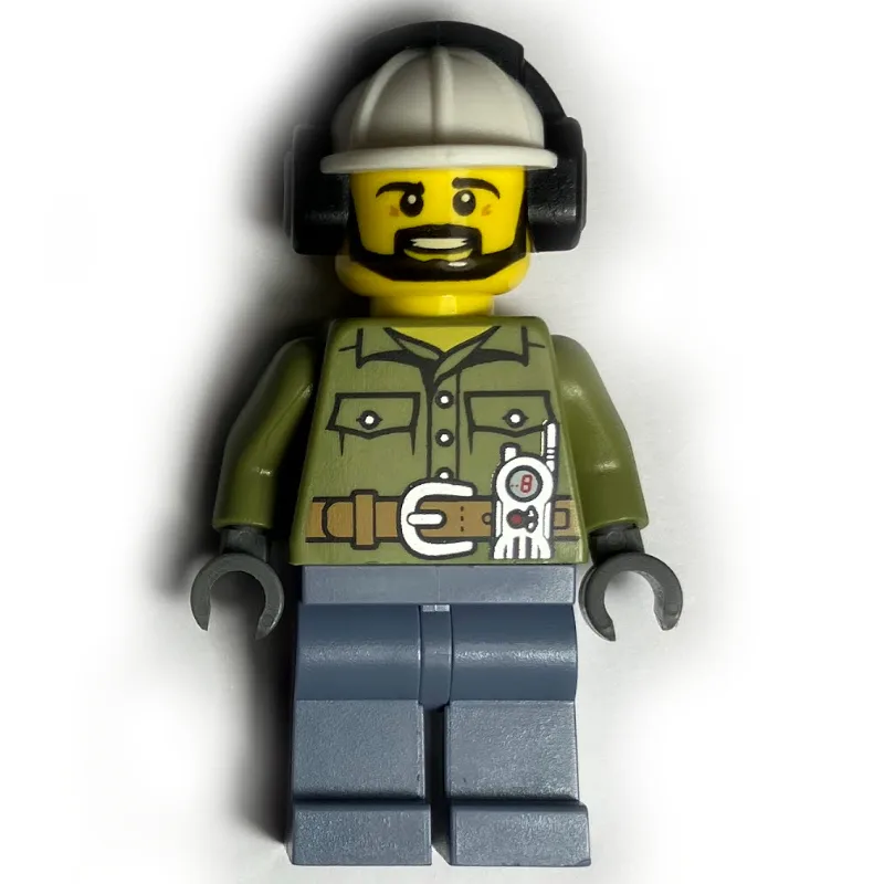 Volcano Explorer, Man, Olive Green Shirt, Whi… — minifigurine LEGO | Brick Broker