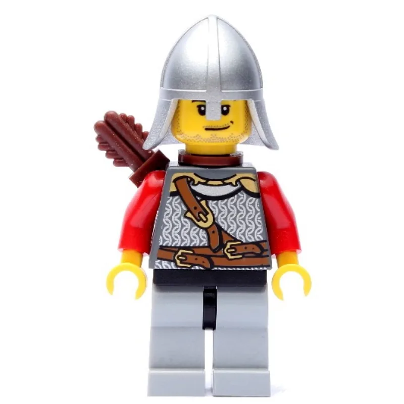 Lion Knight, Archer, Helmet, Quiver, Stubble — minifigurine LEGO | Brick Broker