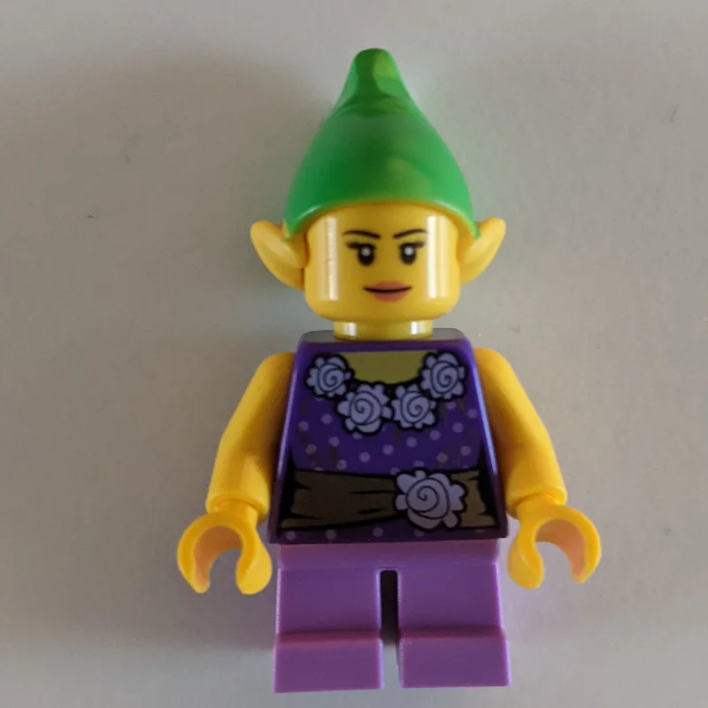 Elf - Dark Purple Torso, Medium Lavender Legs… — minifigurine LEGO | Brick Broker