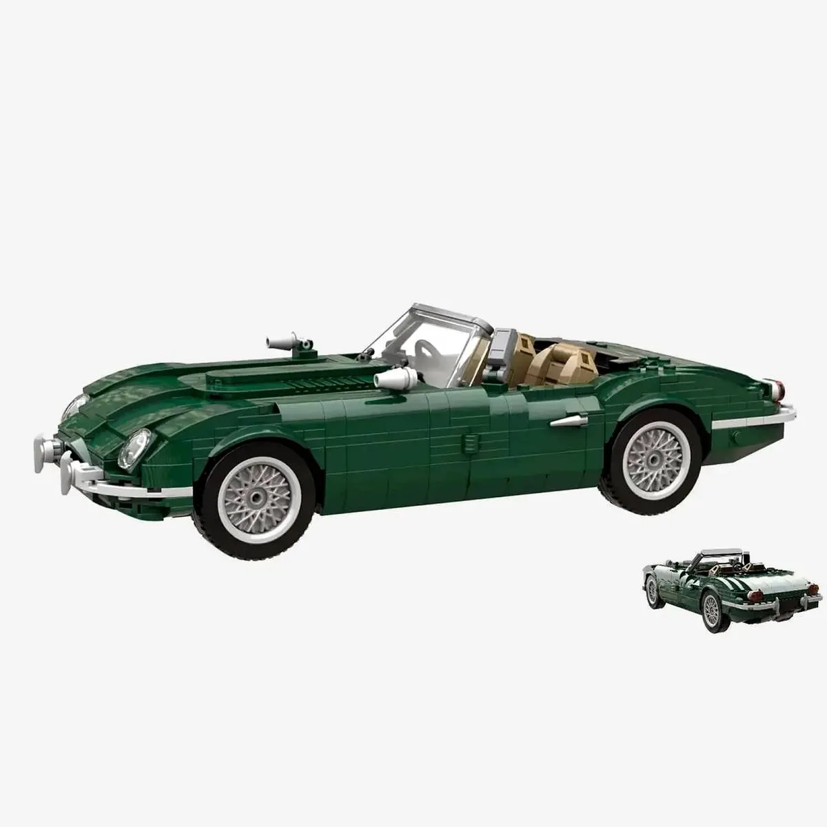 BlueBrixx Voiture de sport Classic 2en1 vert foncé (BB-104002) - prix | Brick Broker