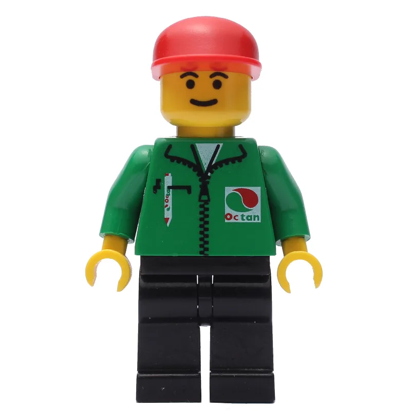 Man, Green Jacket with Zipper and Octan Logo,… — minifigurine LEGO | Brick Broker