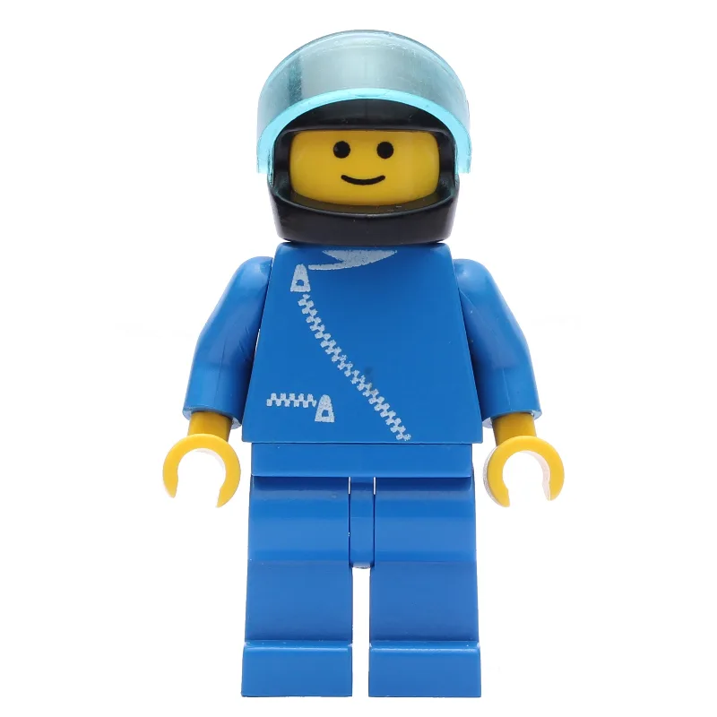 Man, Blue Jacket with Zipper, Blue Legs, Blac… — minifigurine LEGO | Brick Broker