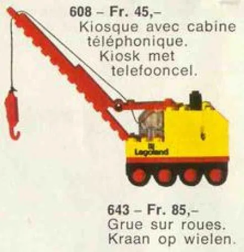 LEGO 643 Grue Mobile - prix et où acheter | Brick Broker