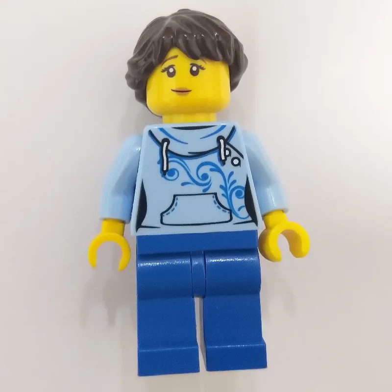 Bright Light Blue Torso, Blue Legs, Dark Brow… — minifigurine LEGO | Brick Broker