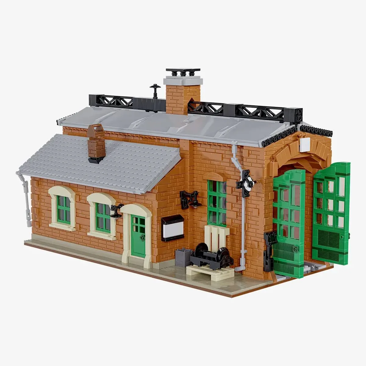 BlueBrixx Petit abri de locomotive (BB-103015) - prix | Brick Broker