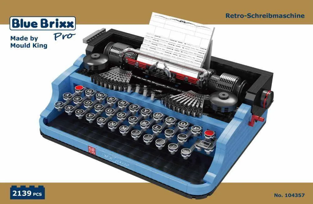 BlueBrixx Machine à écrire rétro (BB-104357) - prix | Brick Broker