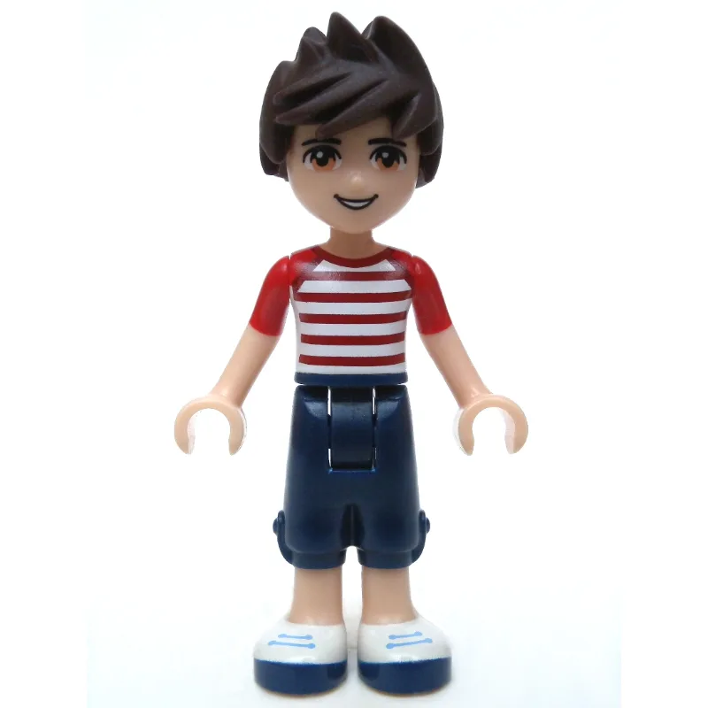 Noah - White Red Shirt, Dark Blue Trousers — minifigurine LEGO | Brick Broker