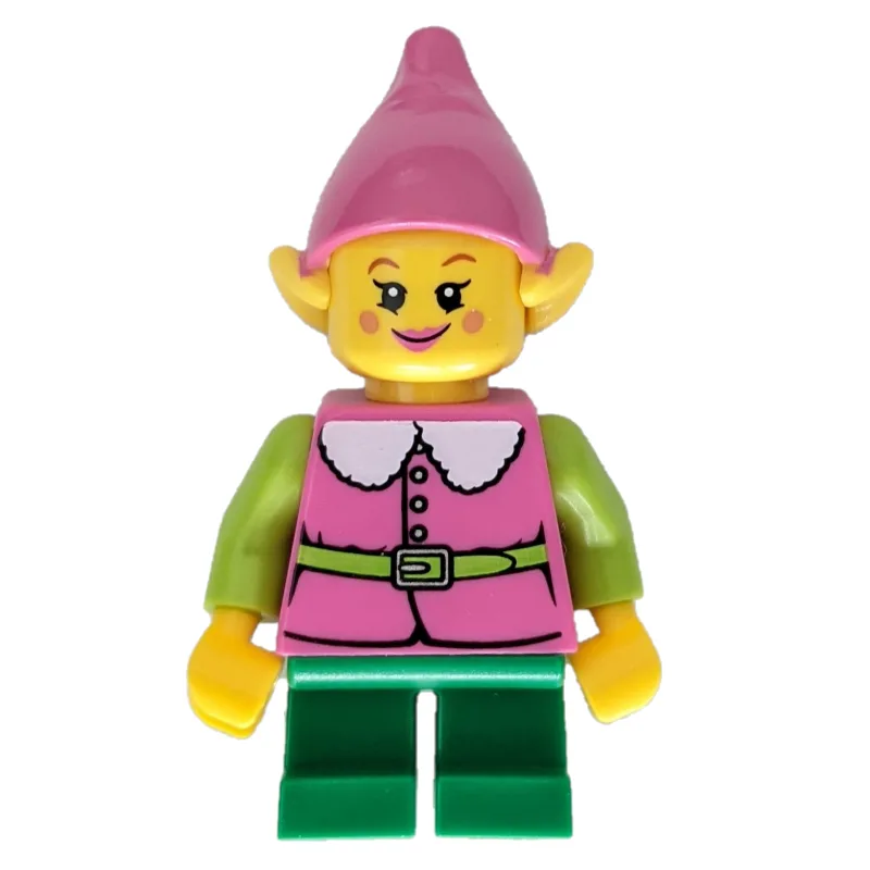 Elf - Dark Pink Torso, Green Legs, Dark Pink… — minifigurine LEGO | Brick Broker