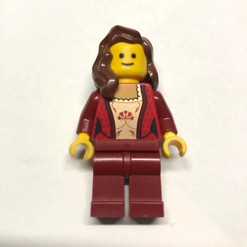 Red Torso, Dark Red Legs, Reddish Brown Hair — minifigurine LEGO | Brick Broker
