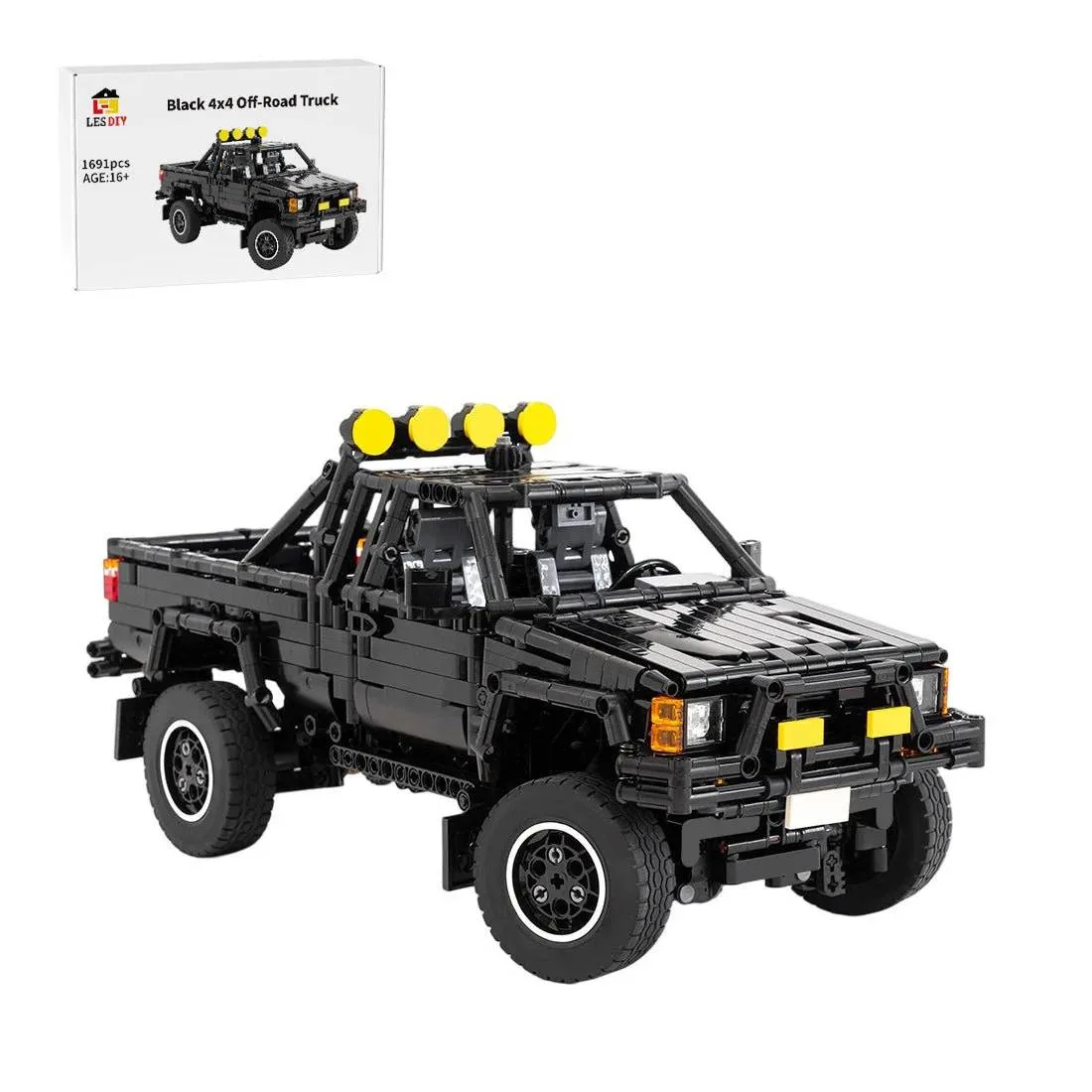 LesDiy Camion Tout-Terrain 4x4 Noir (LESDIY-3713371) - prix | Brick Broker