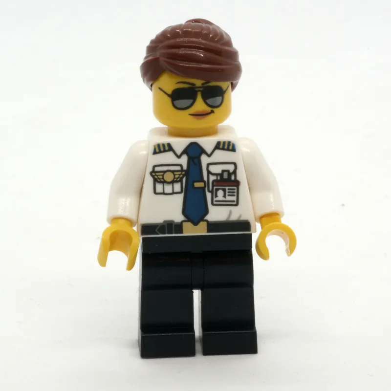 Pilot, Woman, White Shirt with Tie and Wings… — minifigurine LEGO | Brick Broker