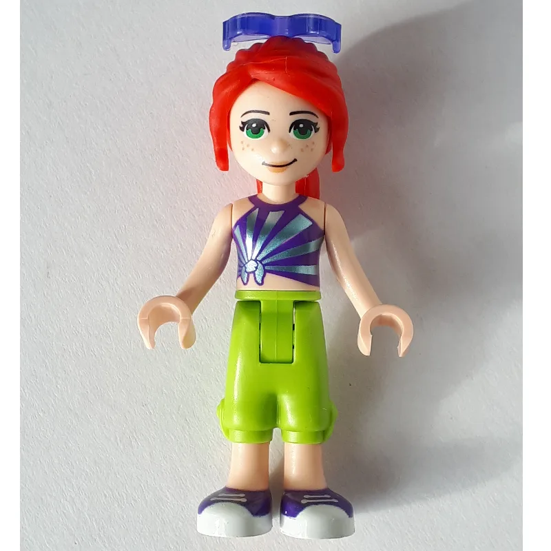 Mia - Dark Purple Top, Lime Trousers, Sunglas… — minifigurine LEGO | Brick Broker