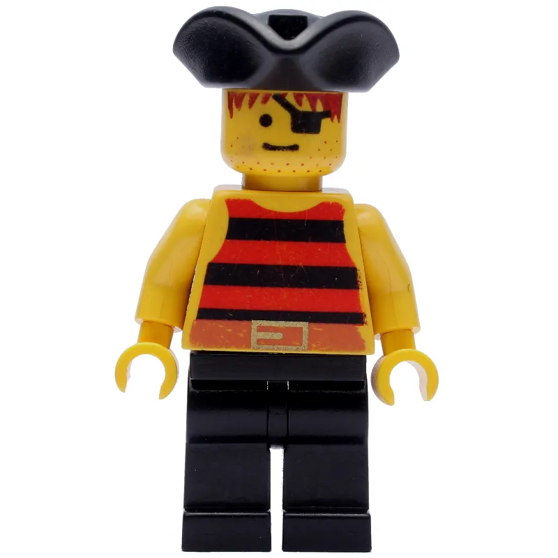 Pirate - Red/Black Stripes, Black Legs, Black… — minifigurine LEGO | Brick Broker
