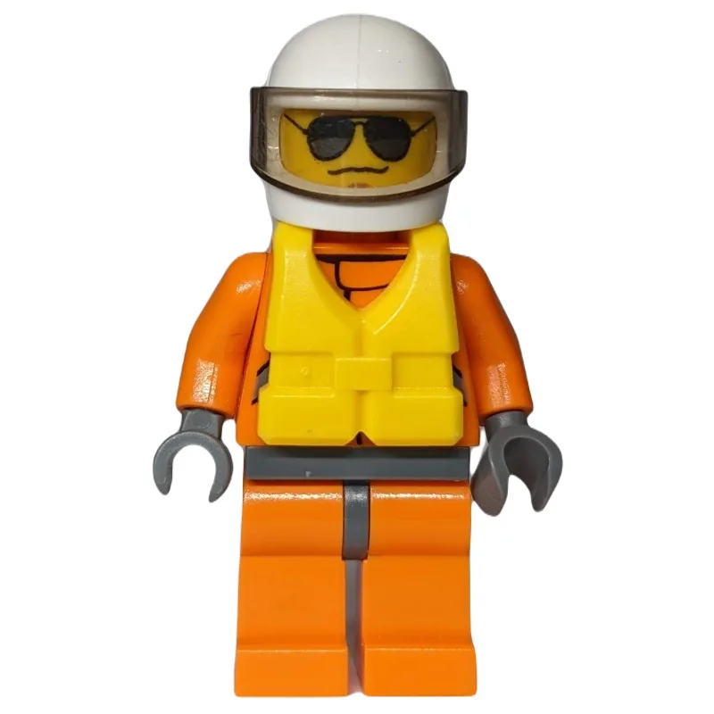 Coast Guard, Orange Jumpsuit, White Helmet wi… — minifigurine LEGO | Brick Broker
