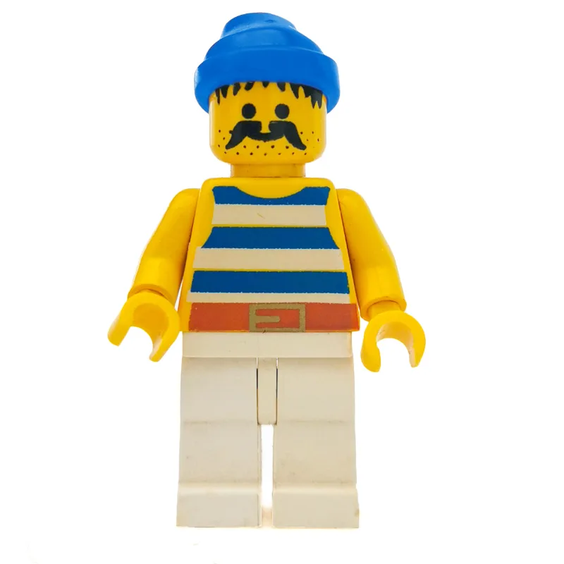 Pirate - Blue Stripes, White Legs, Blue Banda… — minifigurine LEGO | Brick Broker